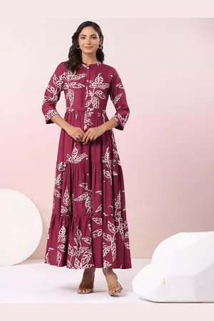 JISORA Women Floral Printed A-Line Dress