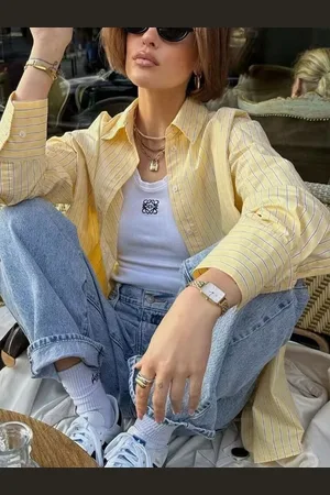 LULU & SKY Women Spread Collar Solid Casual Shirt