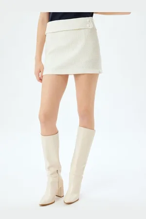 Koton Women Self Design Straight A-Line Mini Skirts