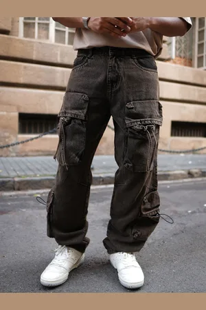 Powerlook Men Solid Loose Fit Cargos Trousers