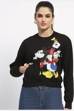 MADAME Women Graphic Printed Round Neck Cotton Pullover Sweatshirt