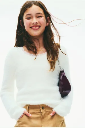 H&M Girls Fluffy Knit Jumper