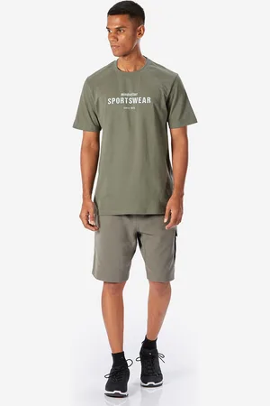 DECATHLON Men Typography Printed Round Neck Cotton T-shirt