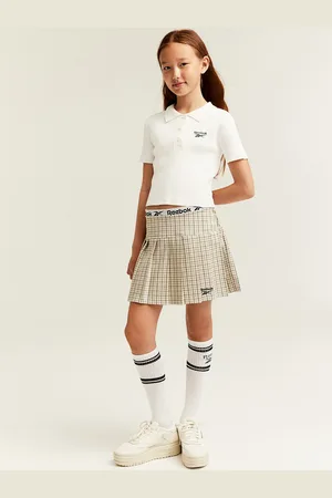 H&M X Reebok Girls Pleated Motif-Detail Skirt