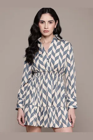 Roadster The Lifestyle Co. Printed Fit & Flare Mini Dress
