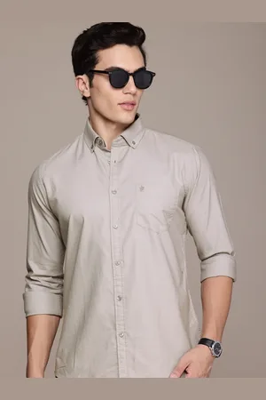 French Connection Men Button-Down Collar Premium Slim Fit Pure Cotton Casual Shirt