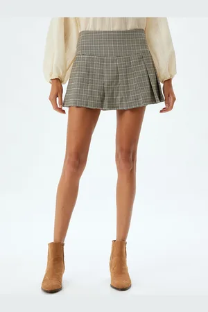 Koton Women Checked A-line Mini Skirt