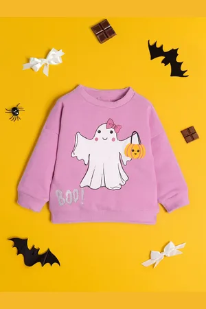 Nauti Nati Girls Graphic Printed Round Neck Sweatshirt