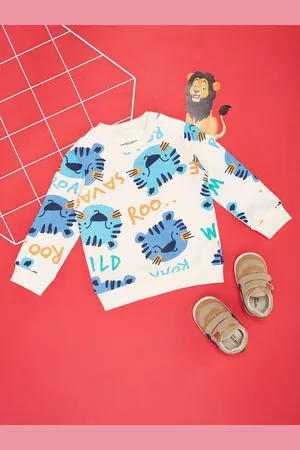 Pantaloons Boys Graphic Printed Long Sleeves Round Neck Sweatshirt
