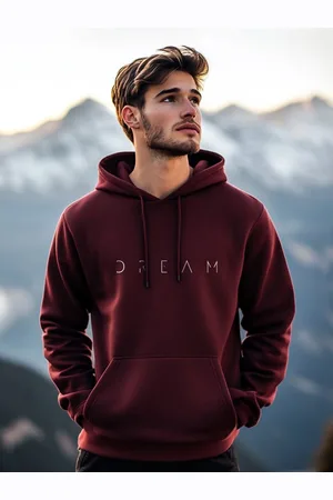 NOBERO Men Printed Hooded Sweatshirt