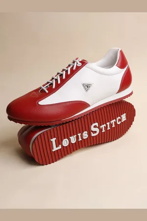 LOUIS STITCH Men Leatherette Casual Lace Up PU Sneakers