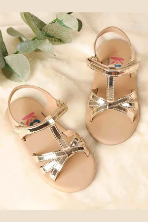KICKS & CRAWL Girls Open Toe Flats