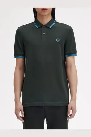 Fred Perry Men Polo Collar Applique T-shirt