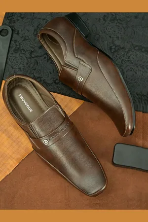 Provogue Men Leather Formal Slip-On Shoes