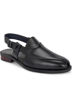 House of Pataudi Men Textured Shoe Style Sandals