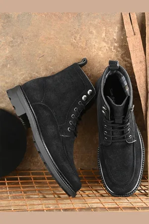 San Frissco Men Black Flat Lightweight Casual Boots