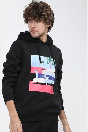 Highlander Men Graphic Printed Hood Pullover Sweatshirt