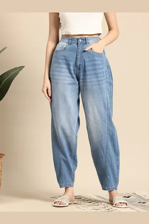 Mast & Harbour Women Jogger Fit Cuffed Hem Jeans