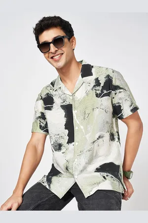 PEOPLE Men Abstract Printed Casual Shirt