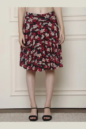 GRACIT Women Printed Flared Midi Skirt