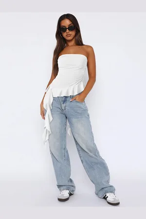 HERE&NOW Women Solid Strapless Nylon Top