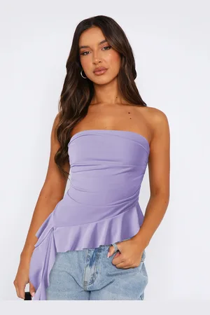 HERE&NOW Women Solid Strapless Nylon Top