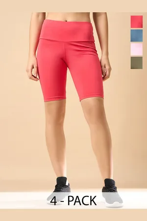 Color Capital Women Pack of 4 Ankle-Length Fly Dry Cycling Shorts