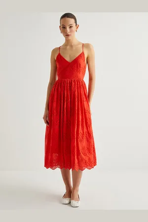 Koton Women Fit & Flare Midi Dress