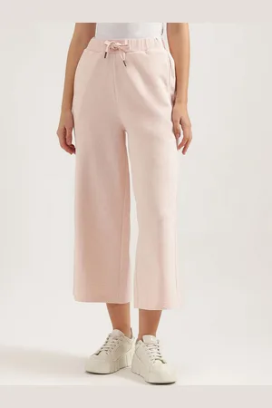Benetton Women Cotton Mid-Rise Straight Fit Trousers