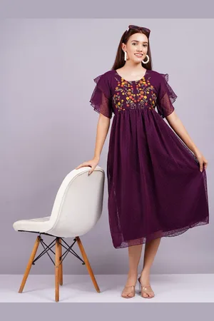 Kalini Women Georgette Fit & Flare Midi Dress