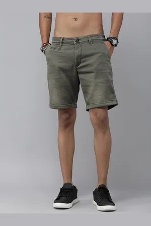 Roadster The Life Co. Men Solid Mid-Rise Above Knee Shorts