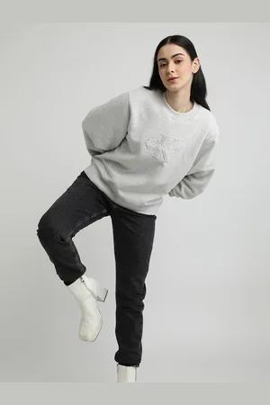 Calvin Klein Women Embroidered Pure Cotton Sweatshirt