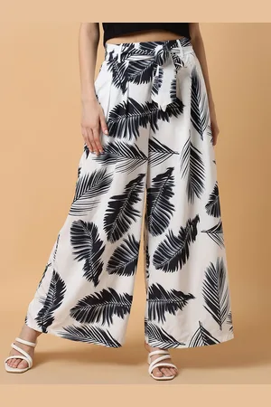 SHOWOFF Women Floral Printed Comfort Loose Fit Pleated Trousers