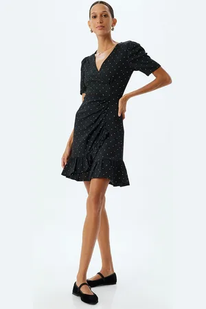 Koton Women Polka Dots Printed A-Line Above Knee Dress