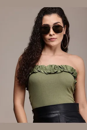 Roadster The Life Co. Ruffles Strapless Tube Top