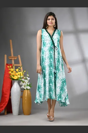 Charukriti Printed A-Line Midi Dress