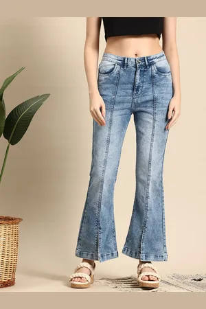 Mast & Harbour Women Bootcut Fit Slits Design Jeans