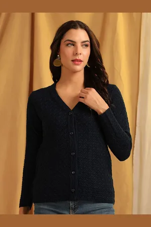 Cayman Women Cable Knit Woollen Cardigan