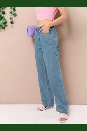 DressBerry Women Effortless Equation Pure Cotton Baggy Fit Jeans
