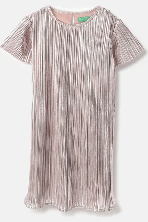 Benetton Girls Striped A-Line Dress