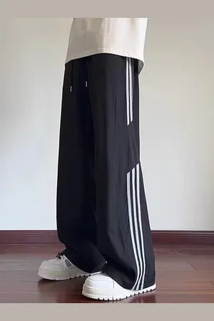 Stylecast Men Striped Loose Fit Trousers
