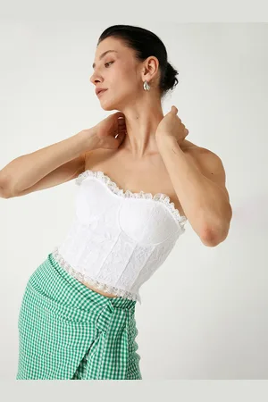 Koton Women Self Design Strapless Top