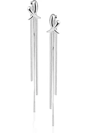 Kazo Silver-Plated Contemporary Drop Earrings