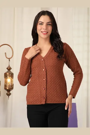 Cayman Women Cable Knit Woollen Cardigan