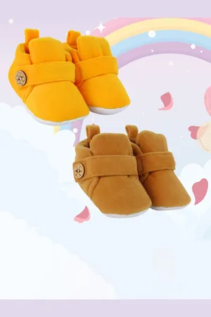 Neska Moda Kids Pack Of 2 Velvet Booties