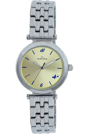 Maxima Women Embellished Dial & Straps Analogue Watch 60540BMLI