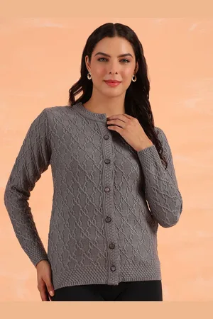 Cayman Women Cable Knit Woollen Cardigan