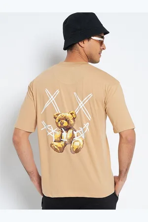 WILD WEST Men Graphic Printed Round Neck Cotton Oversized T-Shirt