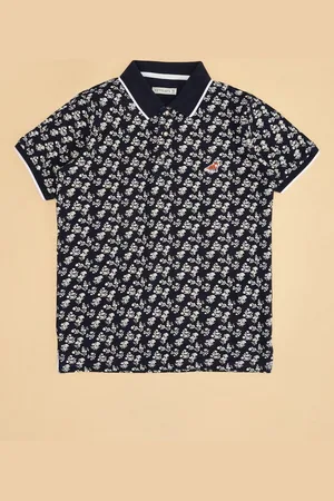 Pantaloons Boys Floral Printed Polo Collar Cotton T-shirt