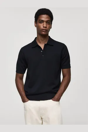 MANGO Fine Knit Pure Cotton Polo T-shirt